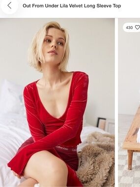 Urban Outfitters Velvet Wrap Crop Top - Fuchsia